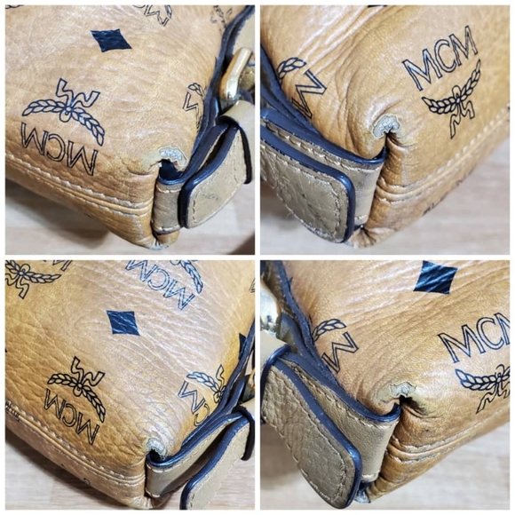 Authentic MCM Cognac Visetos 2way Shoulder Bag - Picture 8 of 11